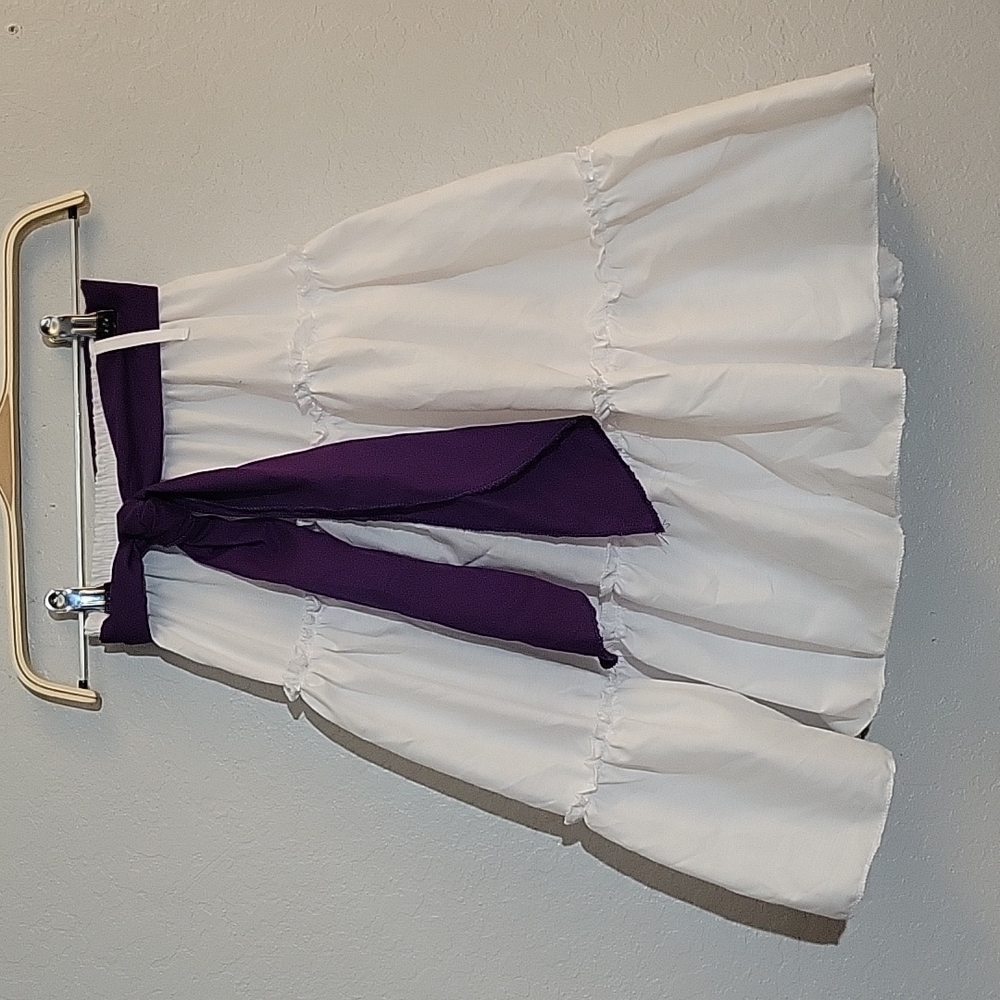 PUERTO RICAN Bomba Cultural Skirt with Purple Sash 6